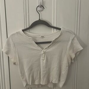 White Button-Up Women's Top